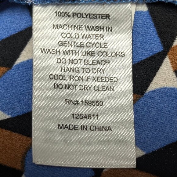 Carolina Belle Geometric Patterned Blouse Size S - Picture 6 of 6